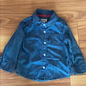 Cat and jack jeans shirt size 12 month old